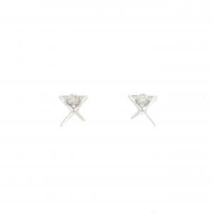 K18WG ダイヤモンド ピアス 0.10CT