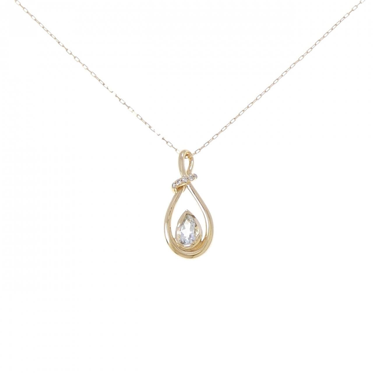 4゜C アクアマリン ネックレス