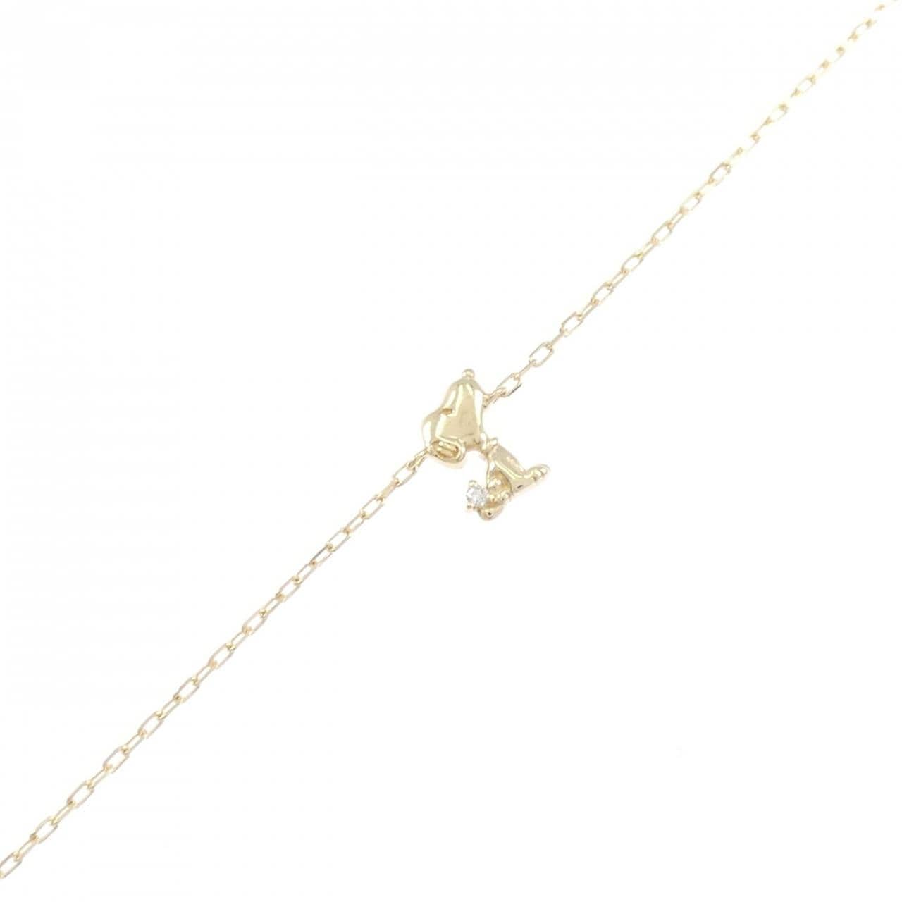 K18YG ドッグ ダイヤモンド ブレスレット 0.005CT