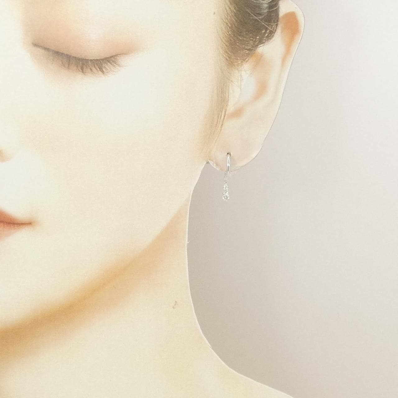 K18WG ダイヤモンド ピアス 0.20CT