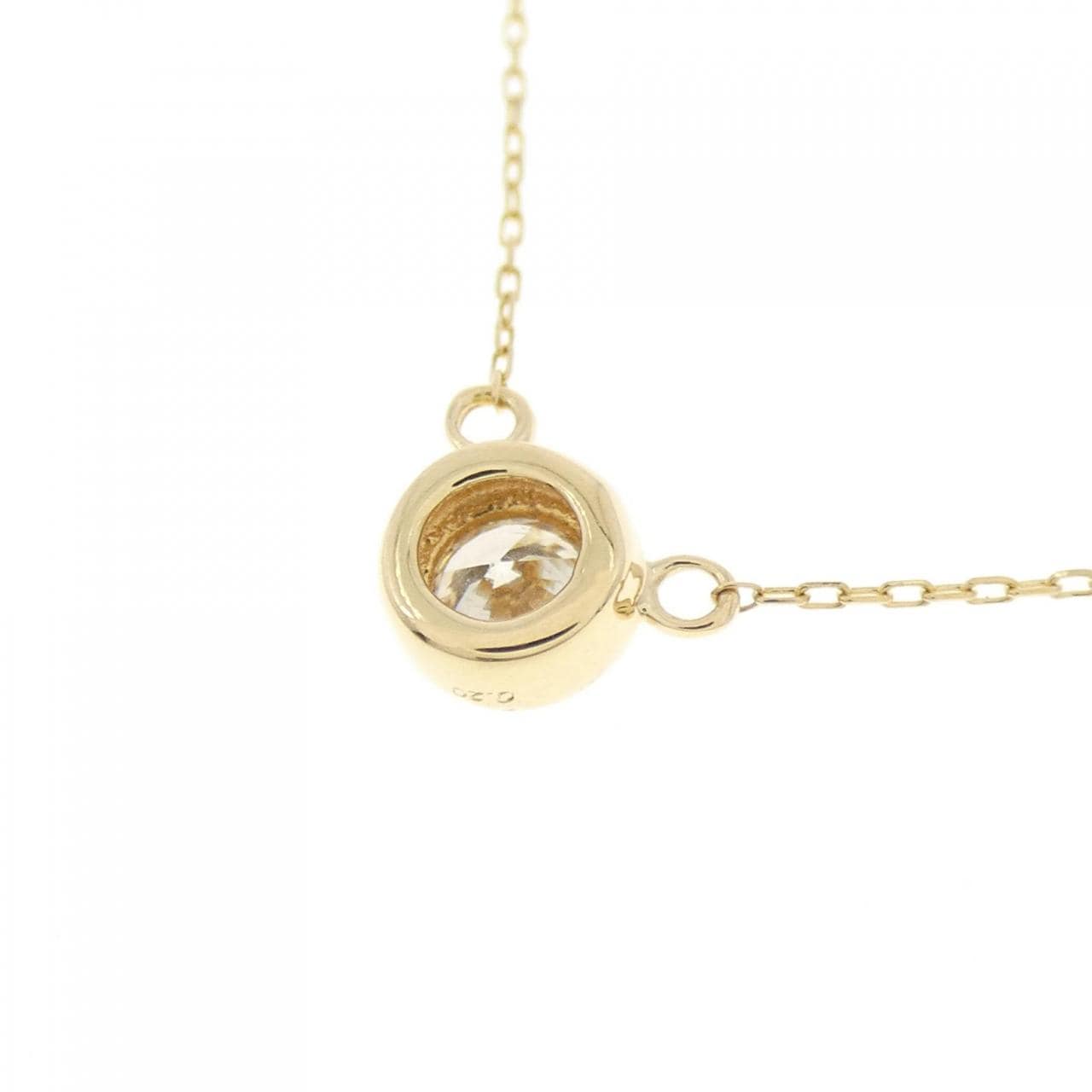 K18YG ソリティア ダイヤモンド ネックレス 0.20CT