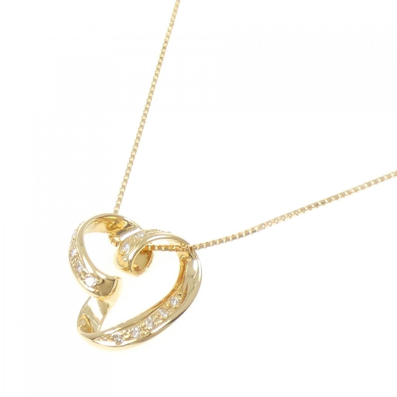 K18YG ダイヤモンド ネックレス 0.12CT