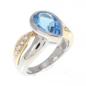 PT/K18YG ブルートパーズ リング 1.83CT