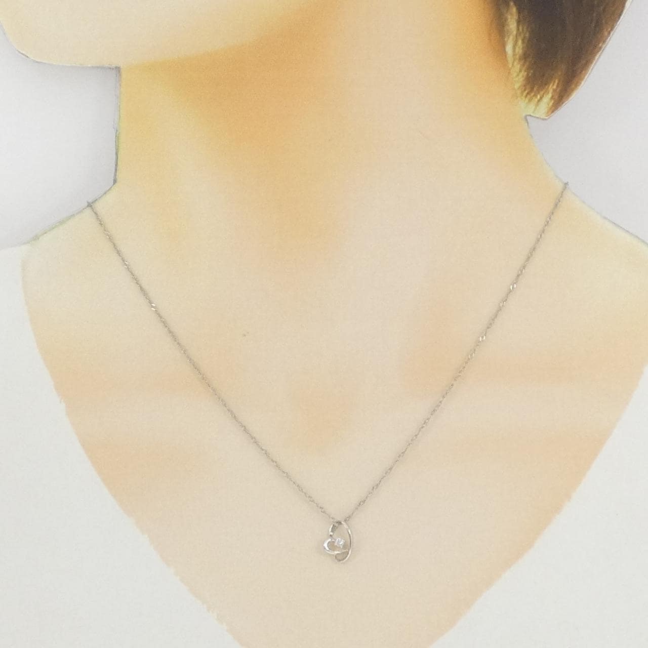 PT900/PT850 ダイヤモンド ネックレス 0.03CT