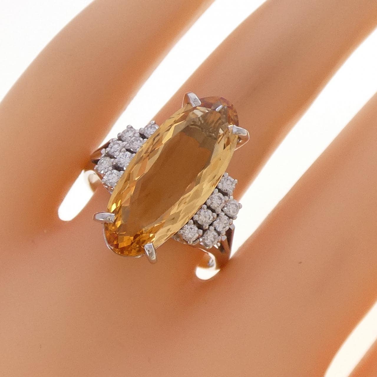 PT900 インペリアルトパーズ リング 7.55CT