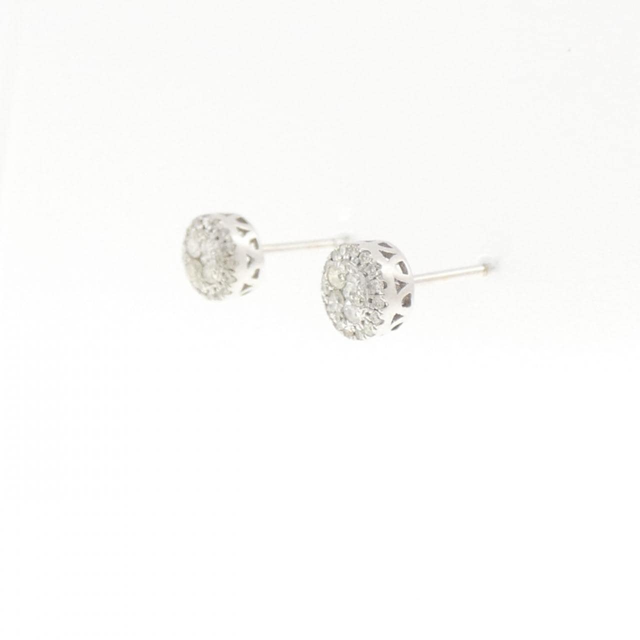 K18WG ダイヤモンド ピアス 0.24CT