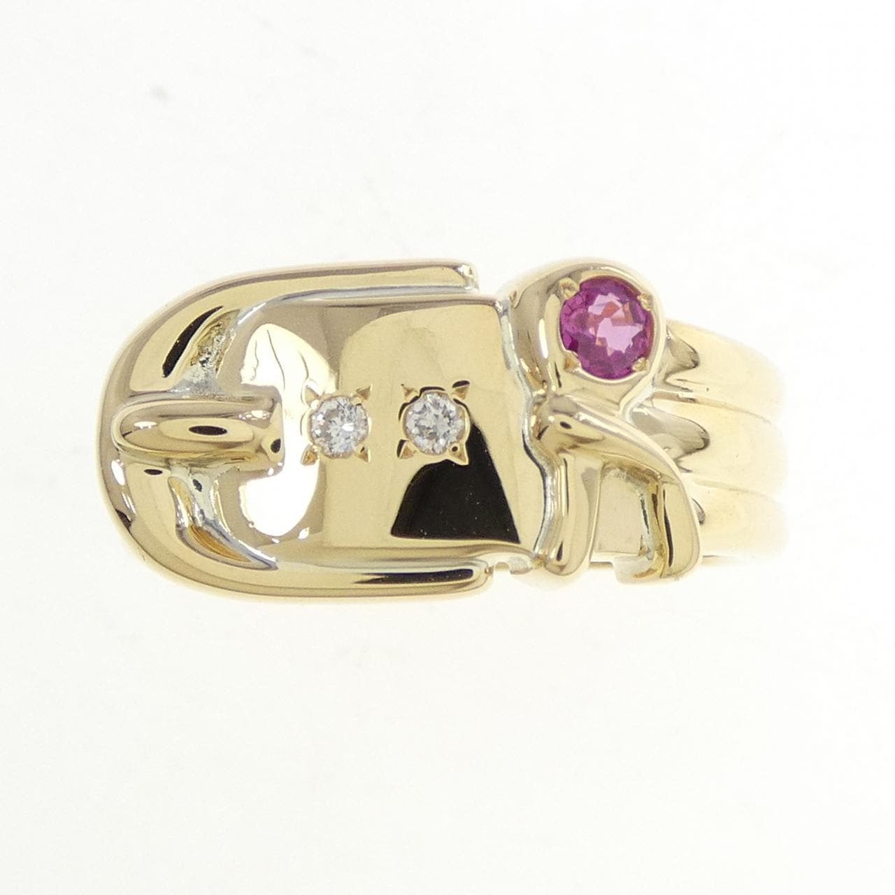 K18YG红宝石戒指0.04CT