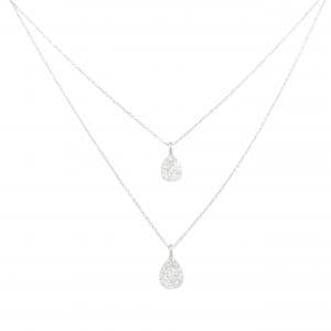 K18WG ダイヤモンド ネックレス 0.20CT