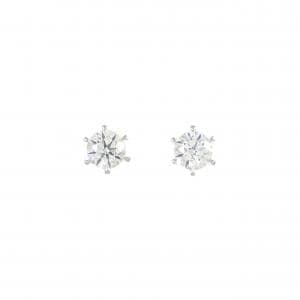 【リメイク】PT900/ST ダイヤモンド ピアス 0.252CT 0.255CT D VVS2-VS2 3EXT-H&C