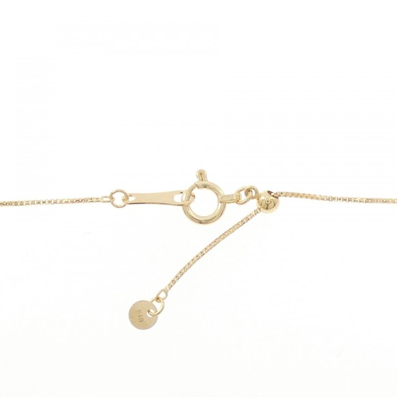K18YG イニシャルM ダイヤモンド ネックレス 0.08CT
