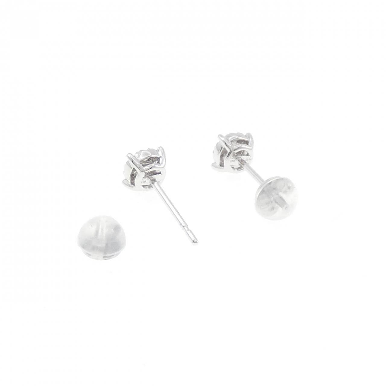 750WG/K18WG ダイヤモンド ピアス 0.34CT