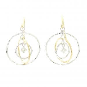K18YG/K18WG ダイヤモンド ピアス 0.10CT