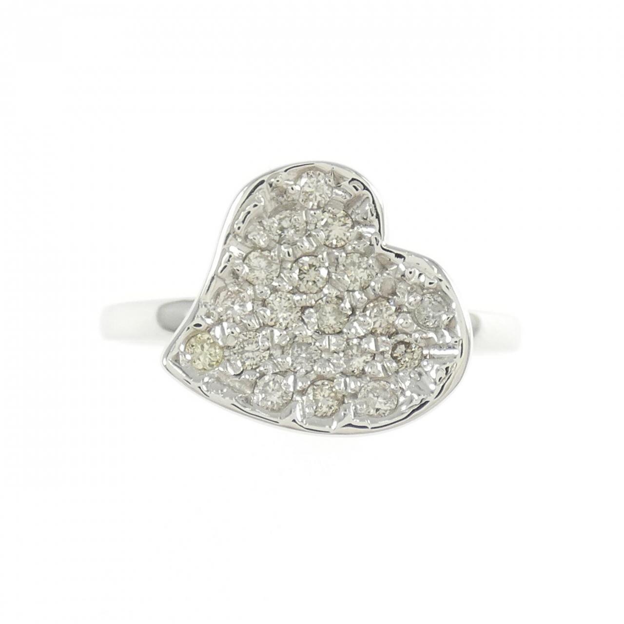 K18WG heart Diamond ring 0.24CT