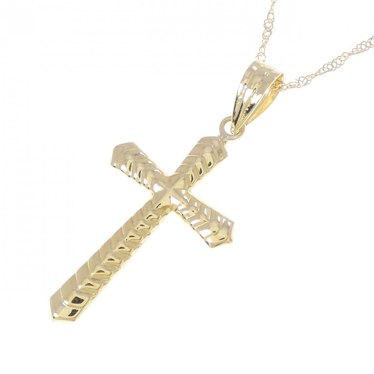 K18YG クロス ネックレス