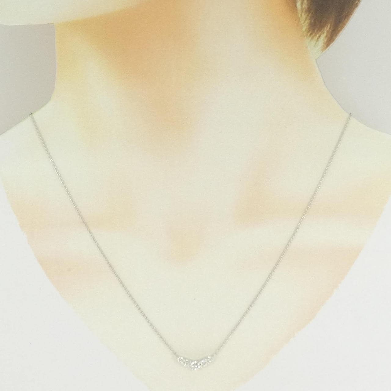 K18WG ダイヤモンド ネックレス 0.52CT