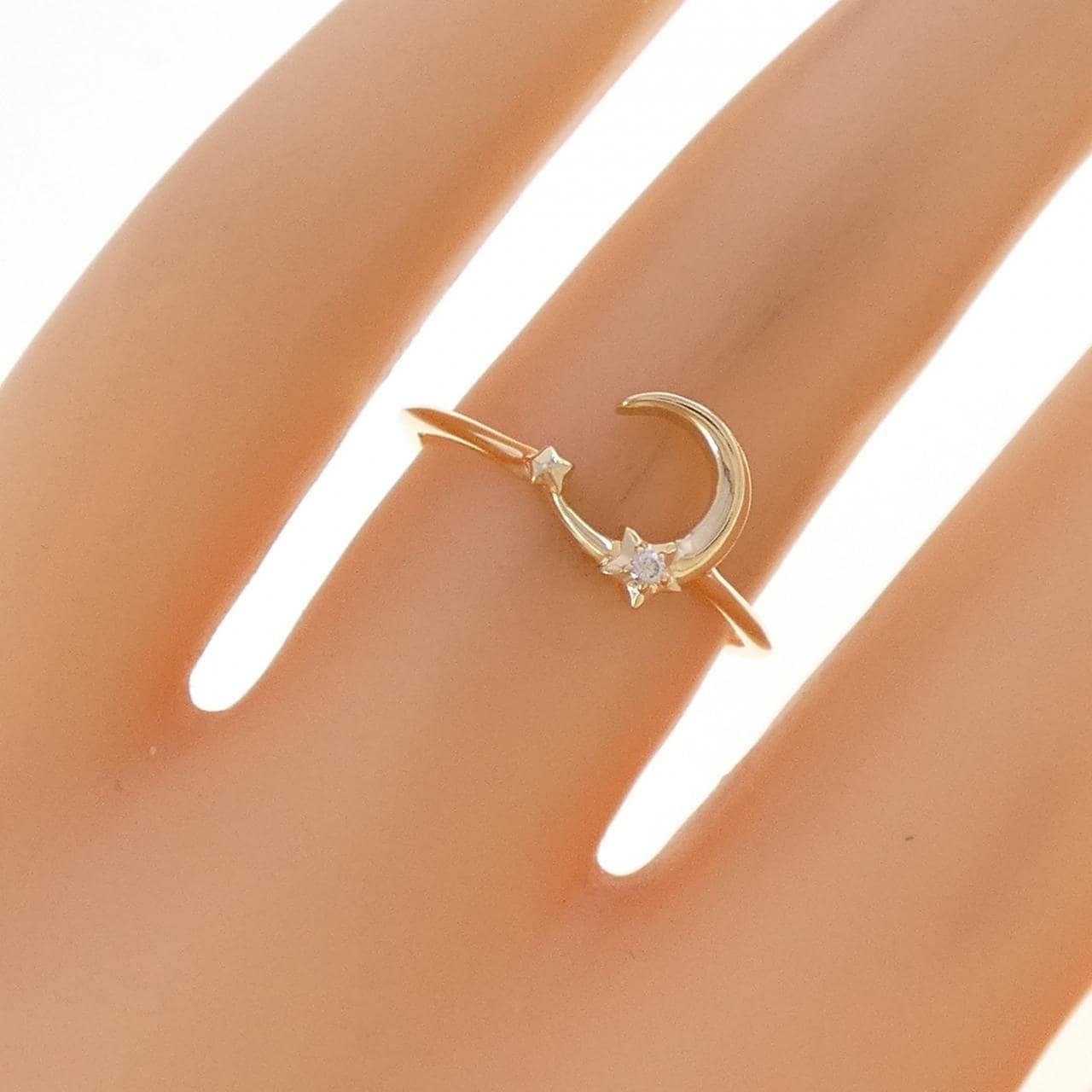 ノジェス ムーン×スター ダイヤモンド リング 0.01CT