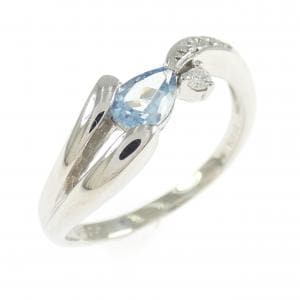 PT900 アクアマリン リング 0.33CT