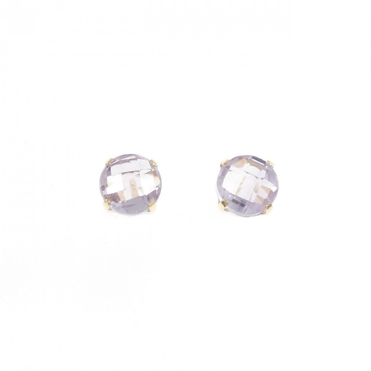 K18YG Amethyst Earrings 0.90CT