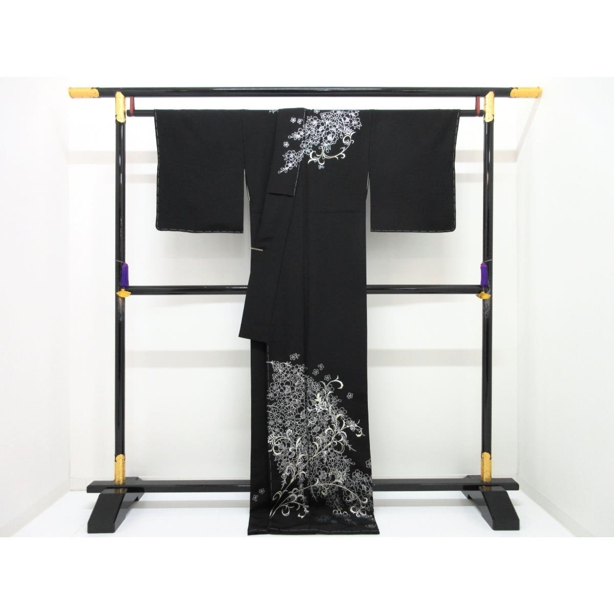 【未使用品】訪問着 銀彩加工刺繍入り