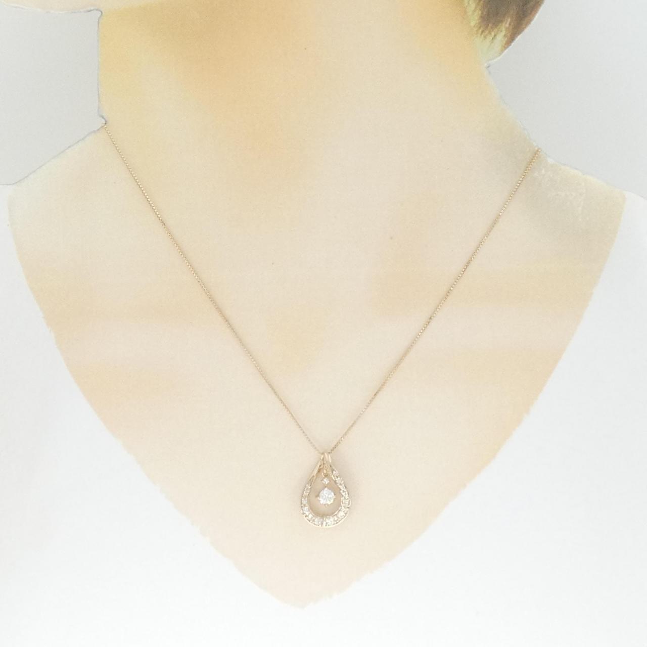 K18PG ダイヤモンド ネックレス 0.21CT
