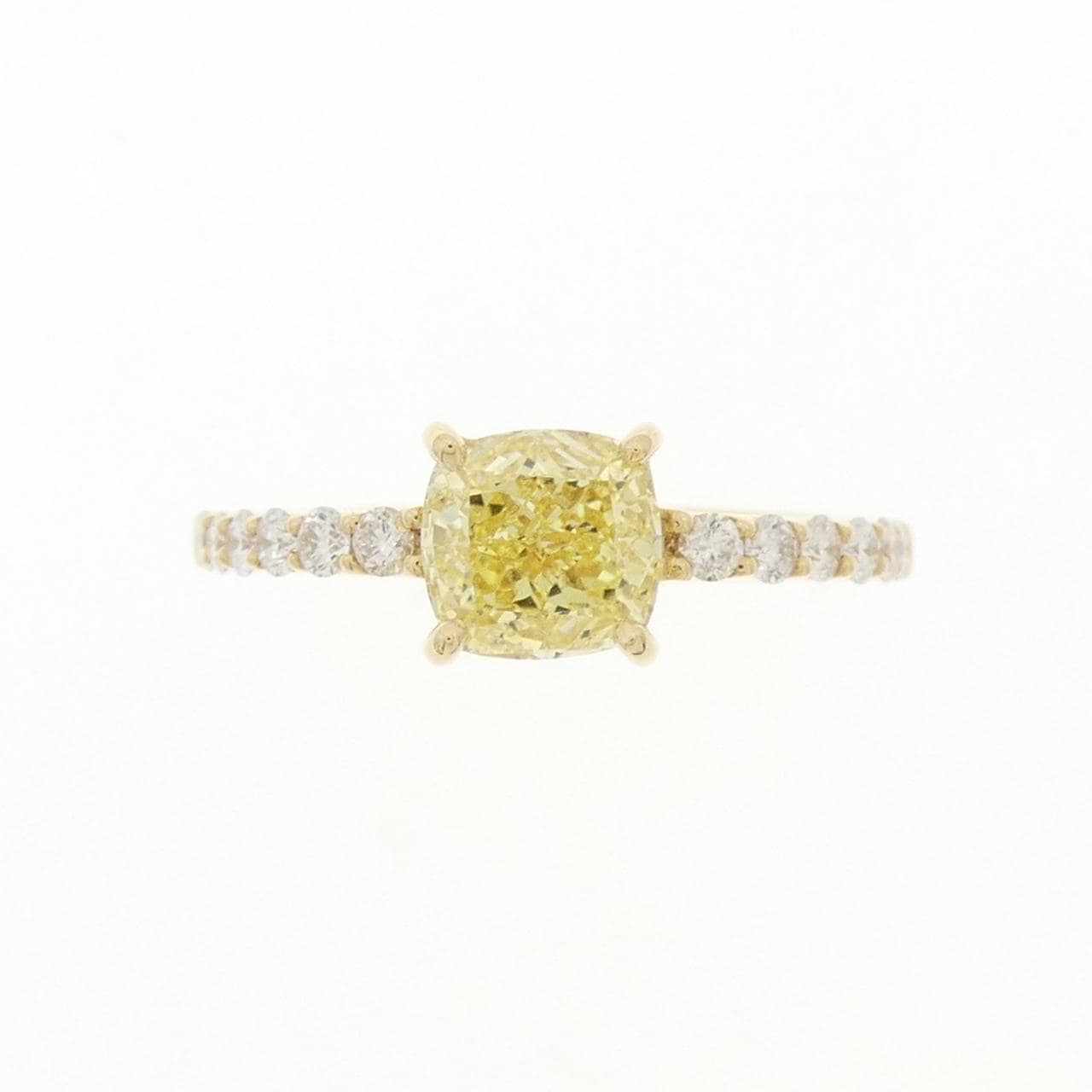 【リメイク】K18YG ダイヤモンド リング 1.05CT FIY SI2 ファンシーカット
