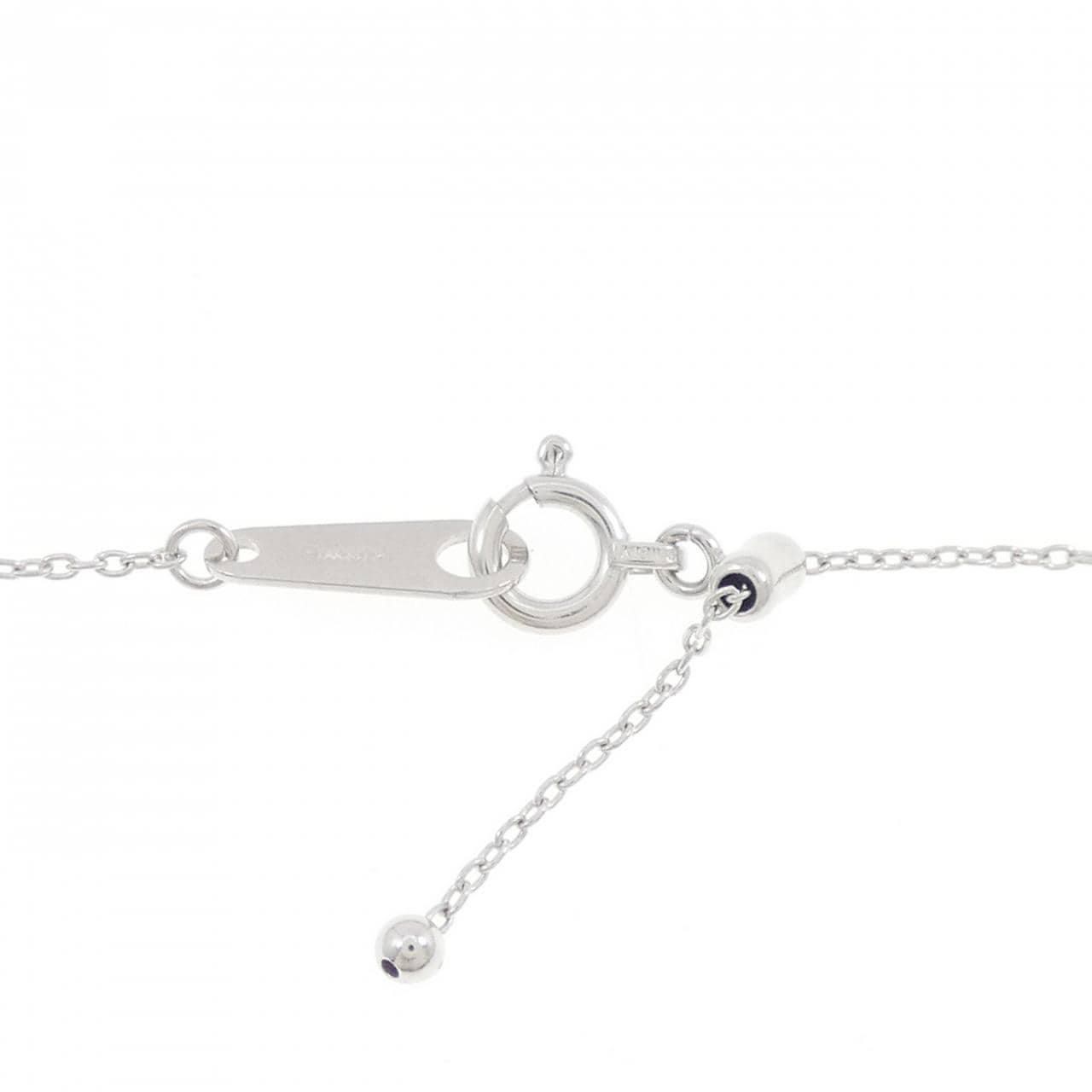 K18WG スノーフレーク ダイヤモンド ネックレス 0.05CT