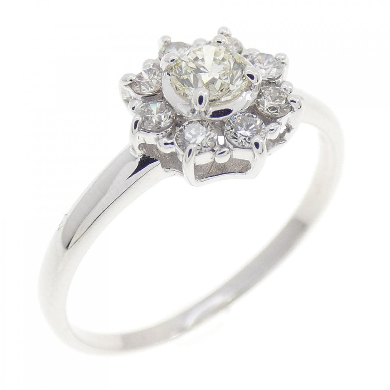 K18WG ダイヤモンド リング 0.35CT