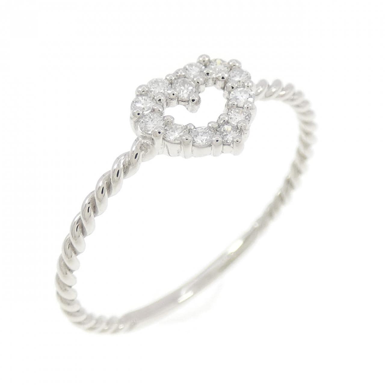 PT900 ハート ダイヤモンド リング 0.10CT