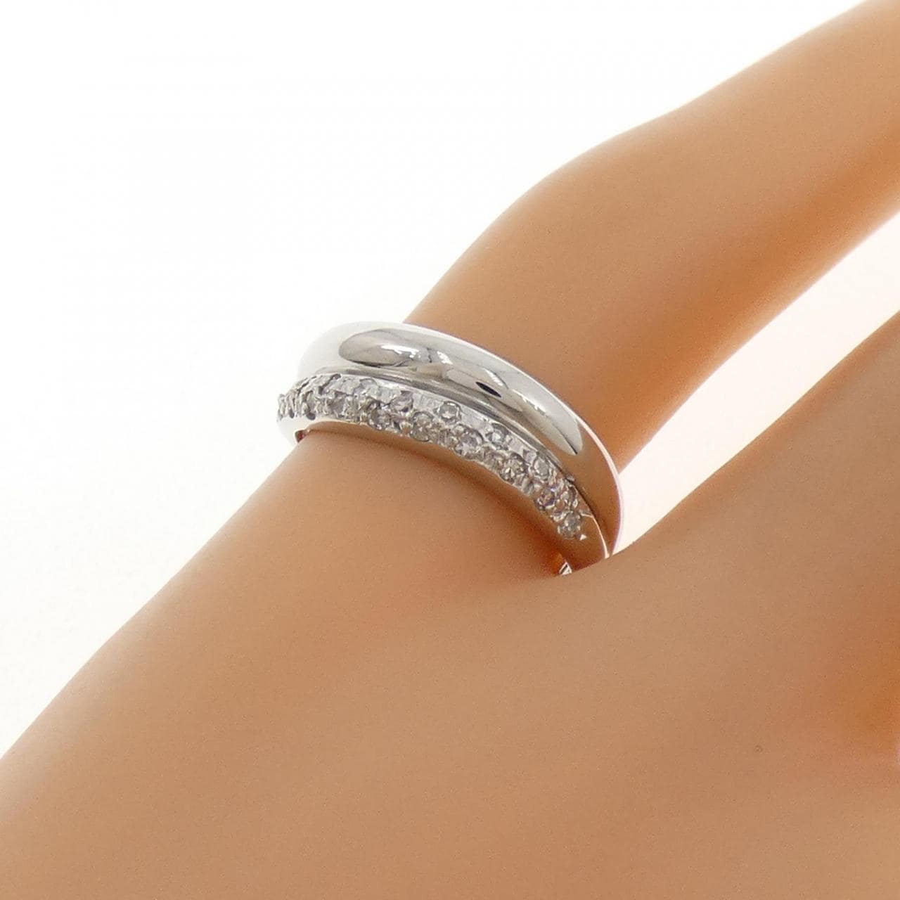 PT900 ダイヤモンド ピンキー リング 0.16CT