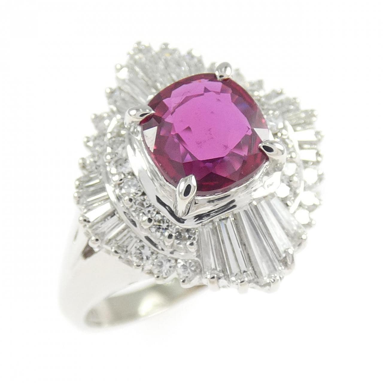 PT900 ルビー リング 1.04CT