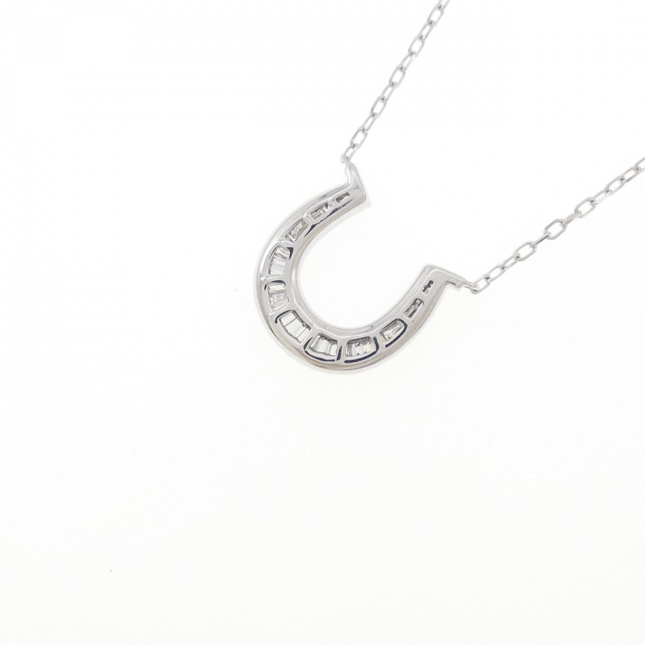 コメ兵｜K18WG ホースシュー ダイヤモンド ネックレス 0.26CT