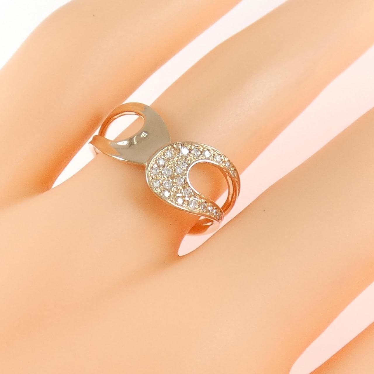 K18PG ダイヤモンド リング 0.12CT