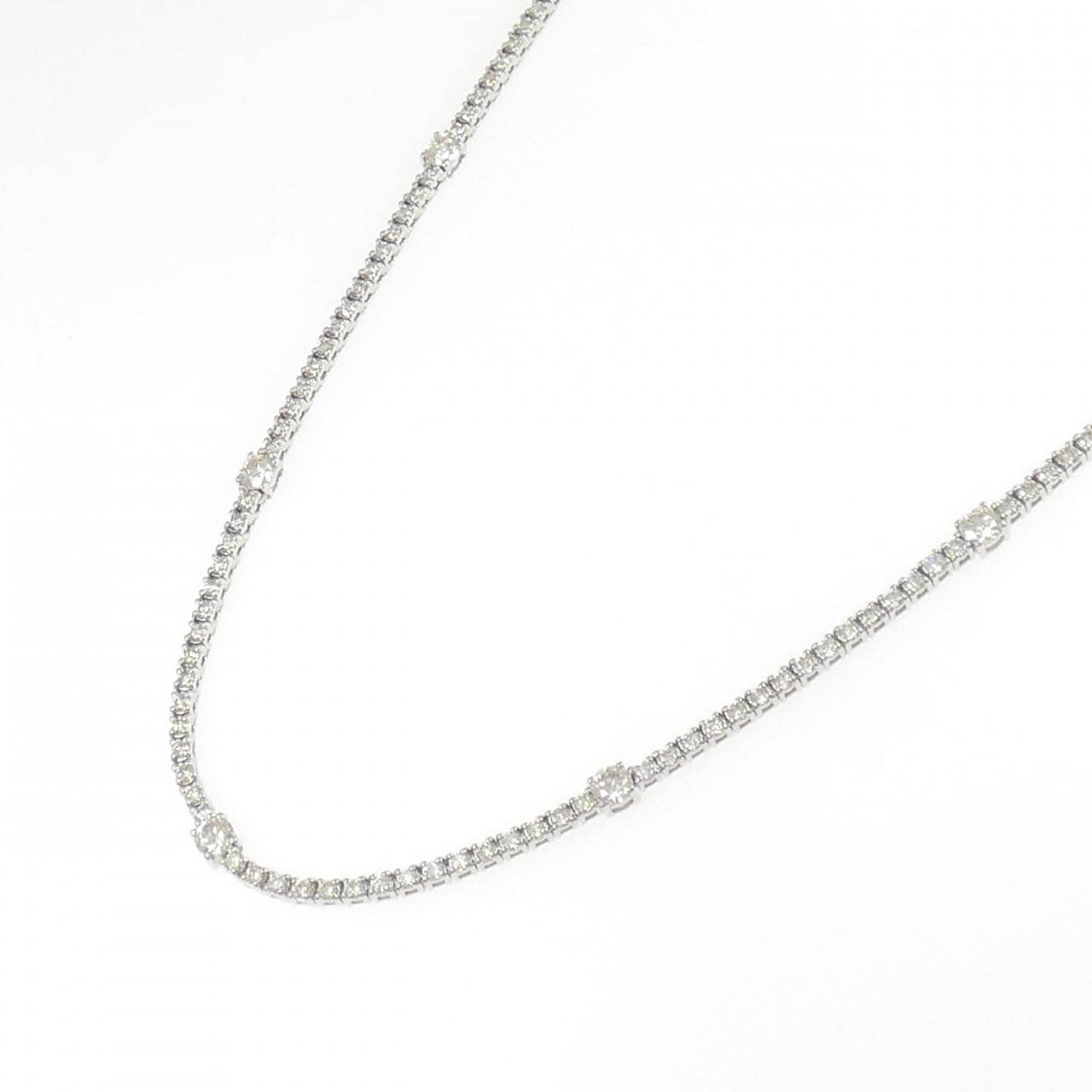 K18WG ダイヤモンド ネックレス 3.00CT