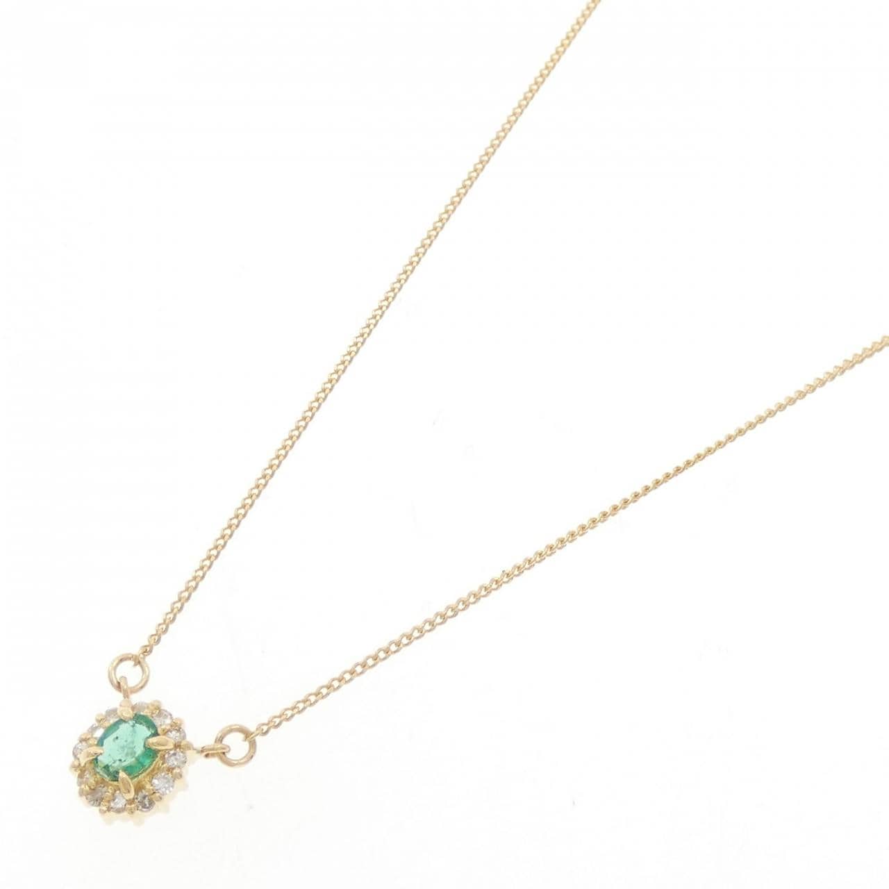 K18YG emerald necklace