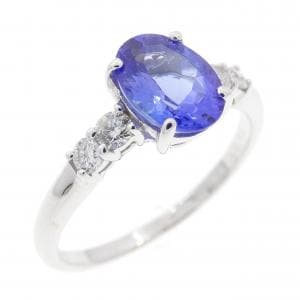 K18WG タンザナイト リング 1.00CT