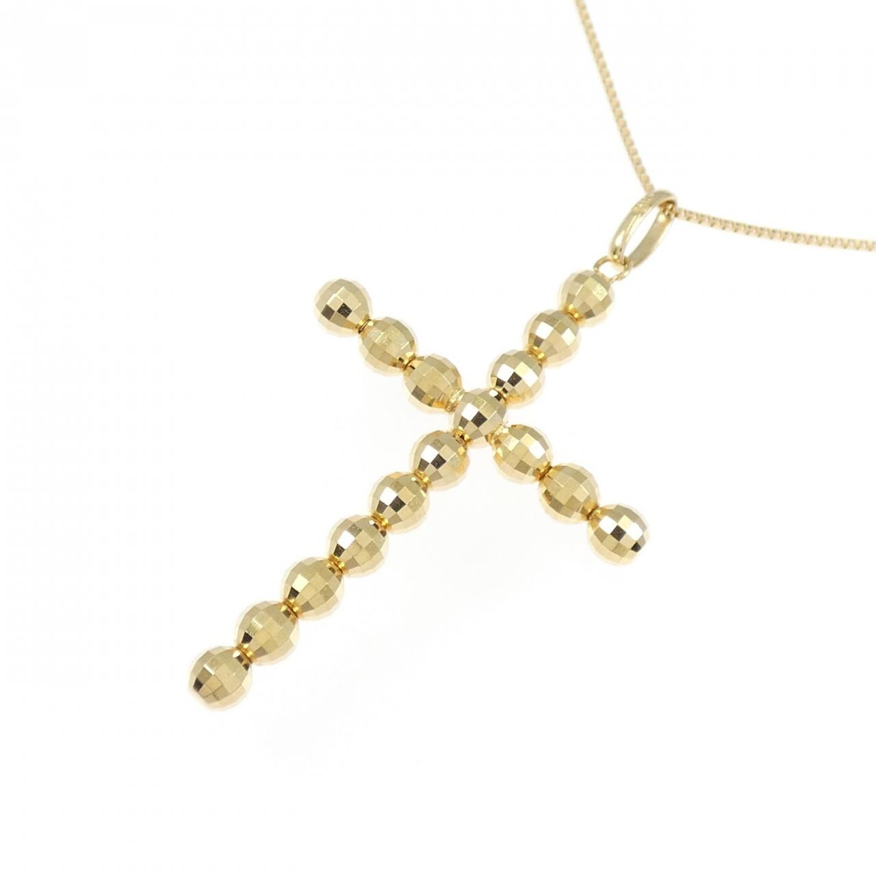 K18YG cross necklace