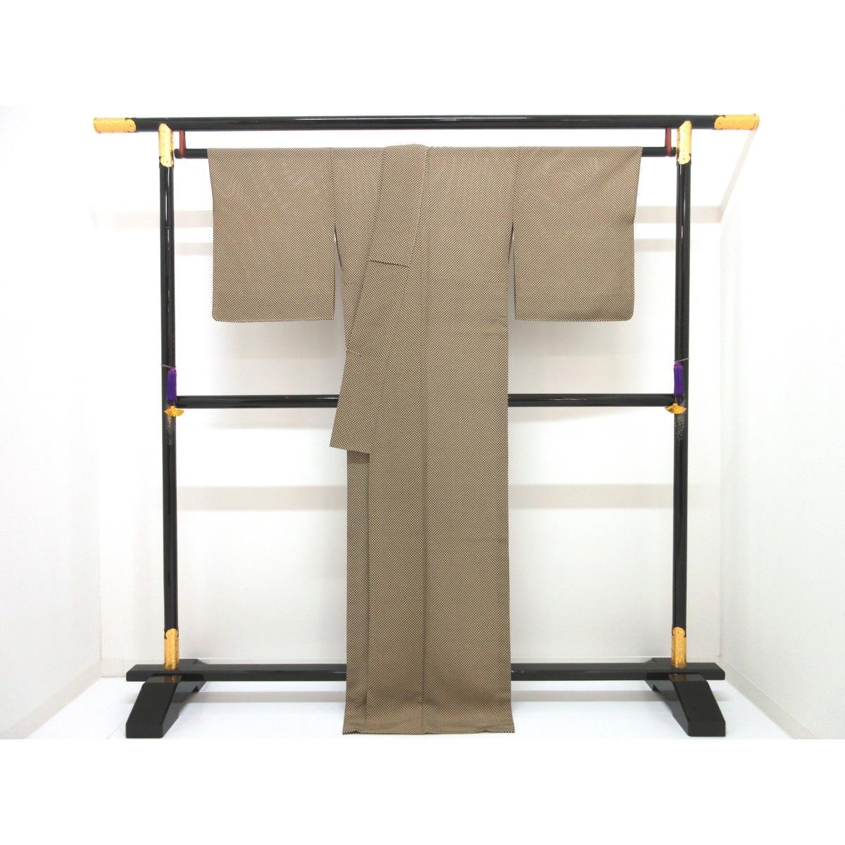 【新品】単衣　駒絽小紋