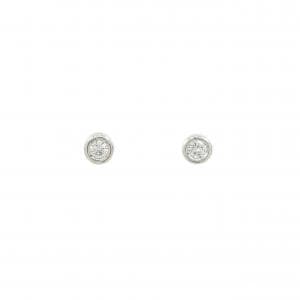 PT900 ソリティア ダイヤモンド ピアス 0.176CT