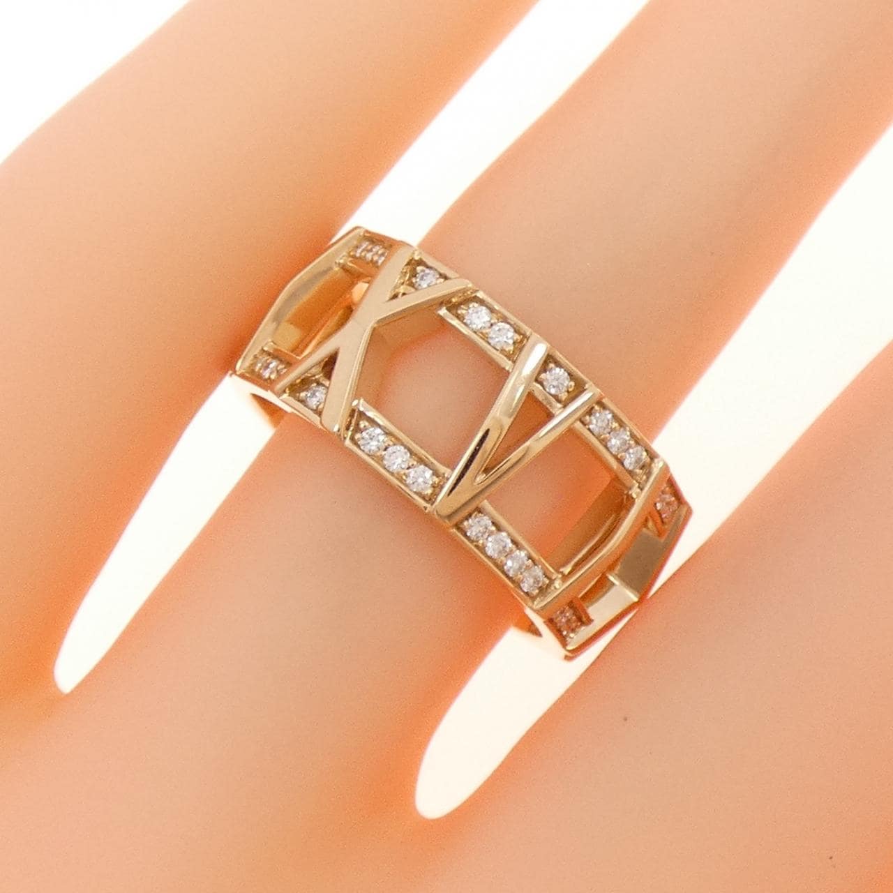 TIFFANY atlas X 開口戒指 0.21CT