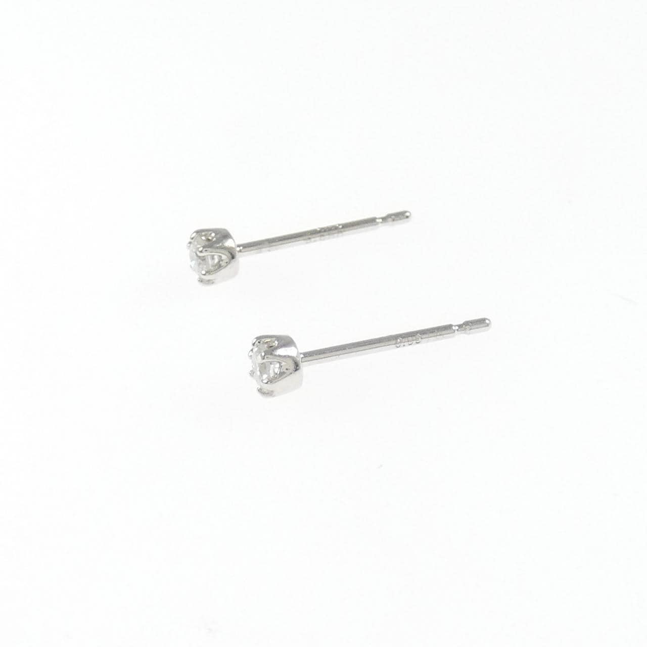 PT900 ソリティア ダイヤモンド ピアス 0.10CT