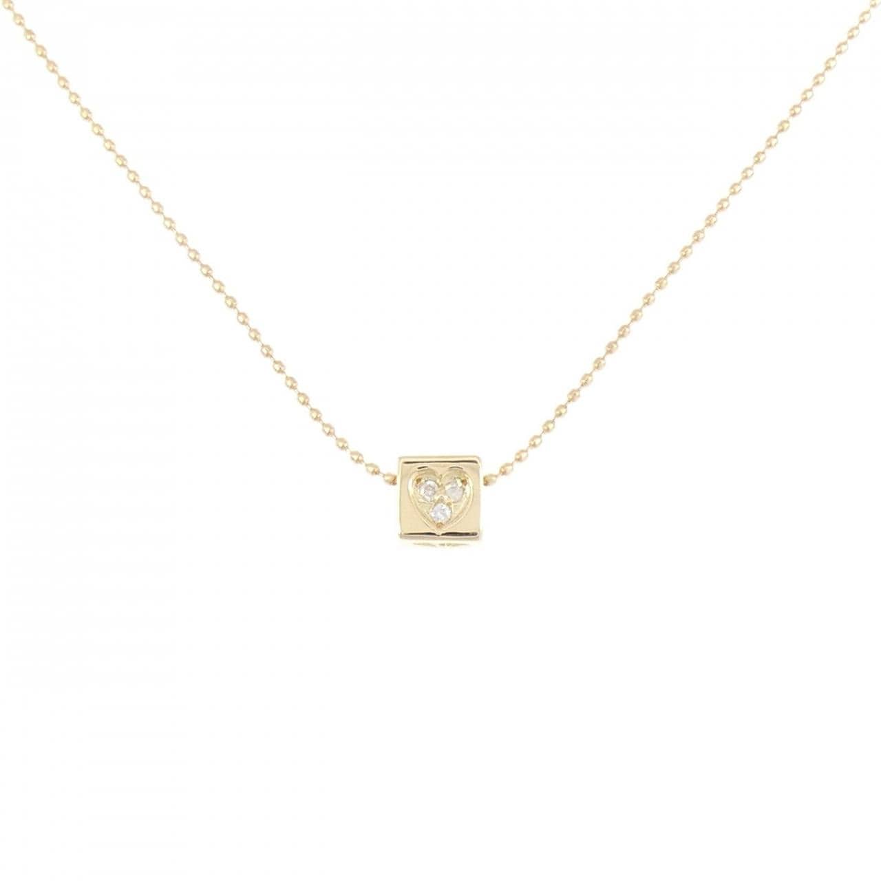 K18YG ハート ダイヤモンド ネックレス 0.07CT