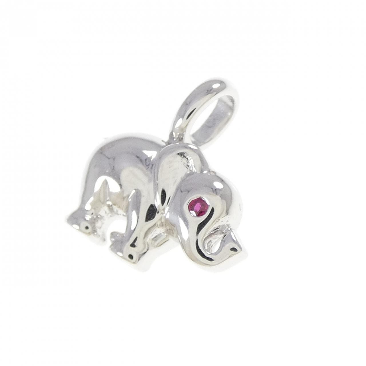 750WG エレファント ルビー ペンダント