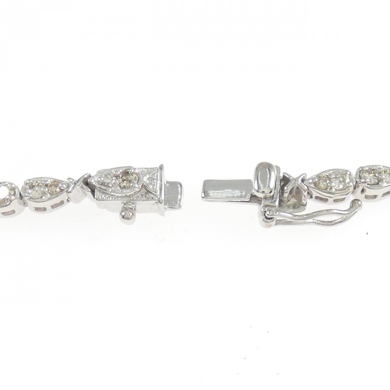 K18WG ダイヤモンド ブレスレット 1.13CT