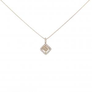 【新品】K18PG ダイヤモンド ネックレス 0.37CT