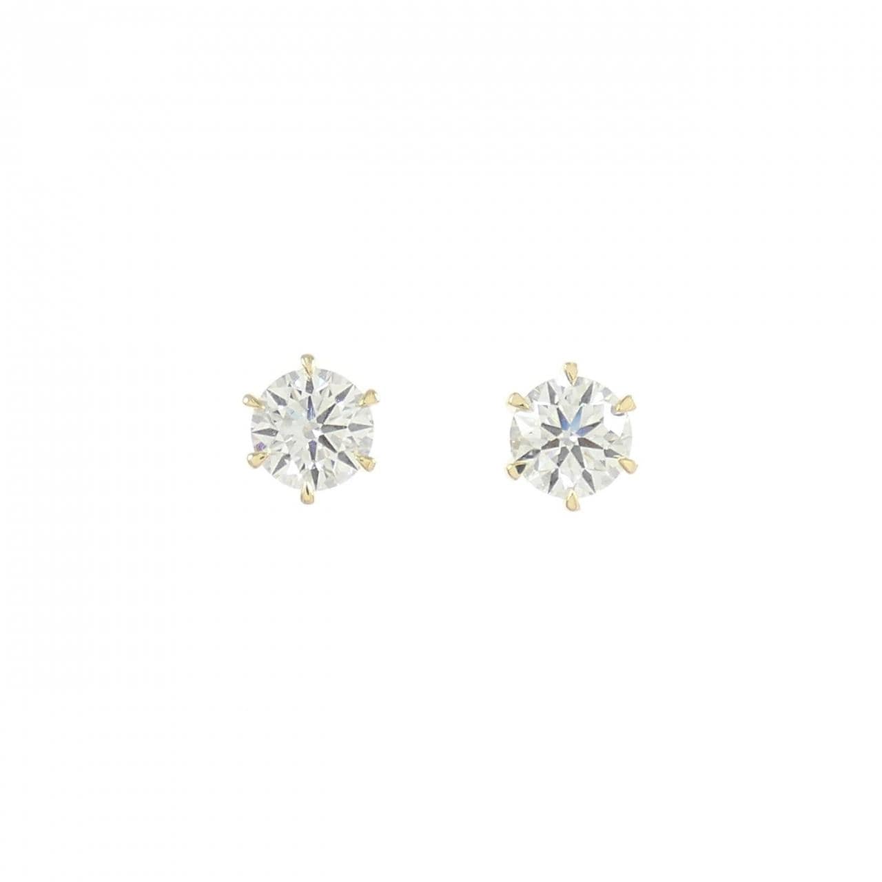 【リメイク】K18YG/ST ダイヤモンド ピアス 0.276CT 0.282CT G VS1-2 EXT H&C