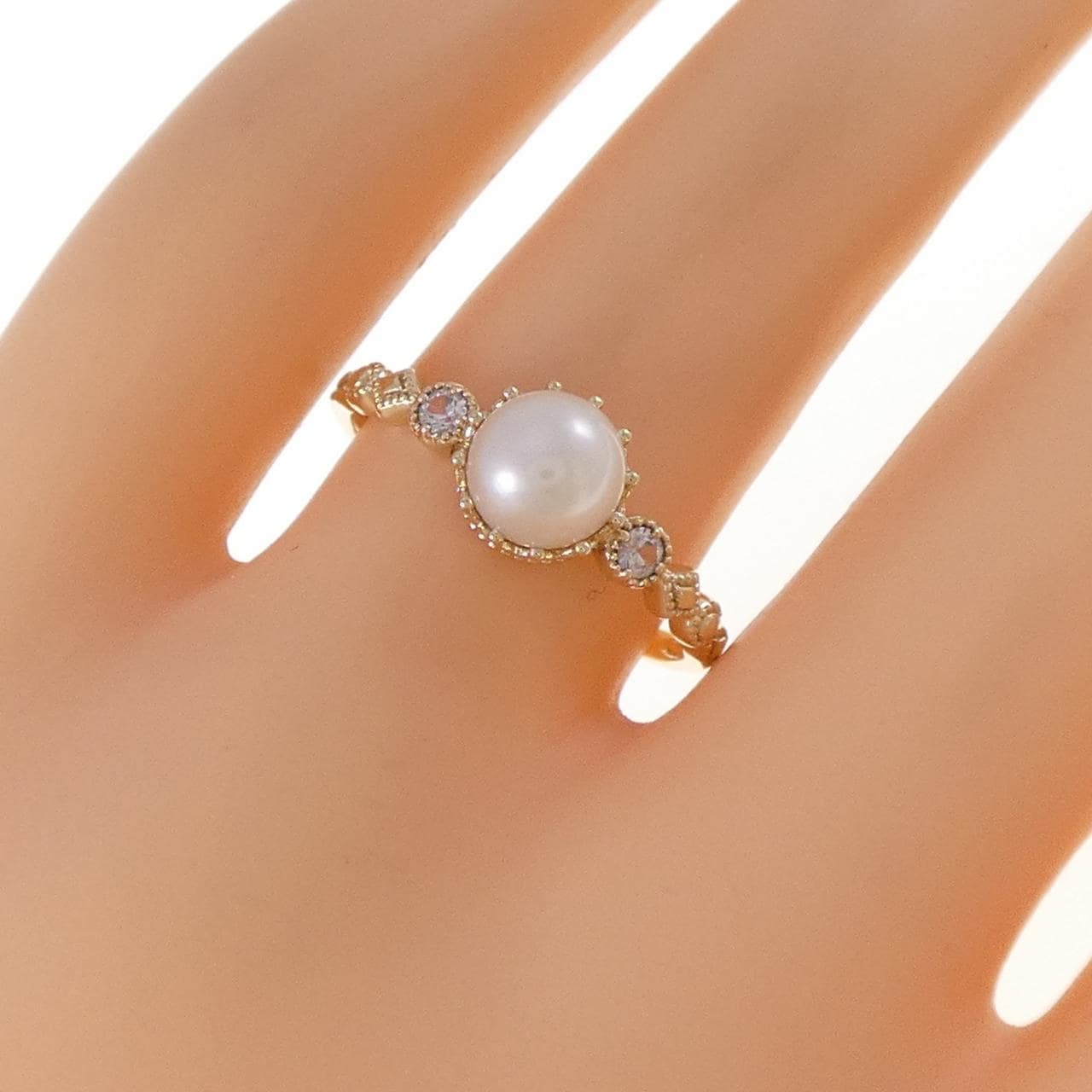 K10YG 淡水パール リング