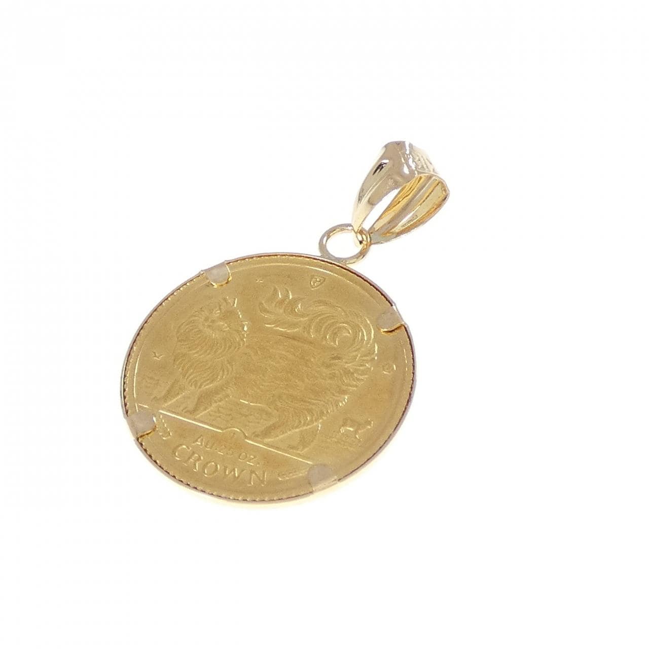 K18YG(枠) コイン ペンダント
