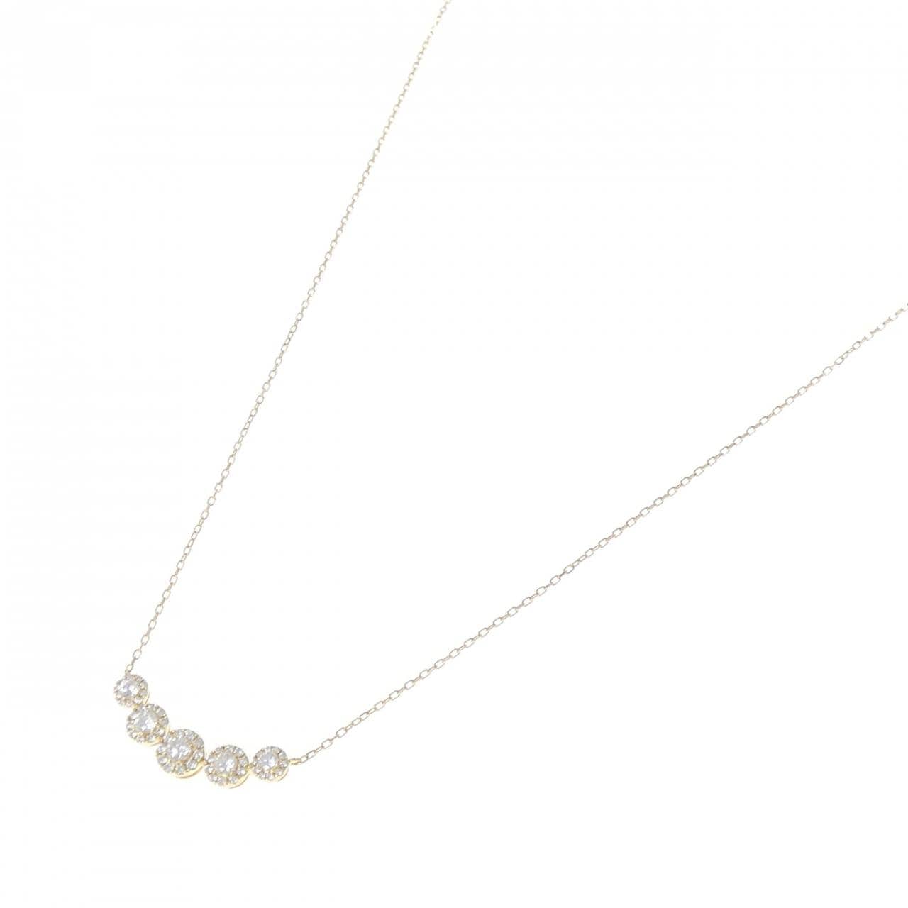 K18YG ダイヤモンド ネックレス 0.57CT