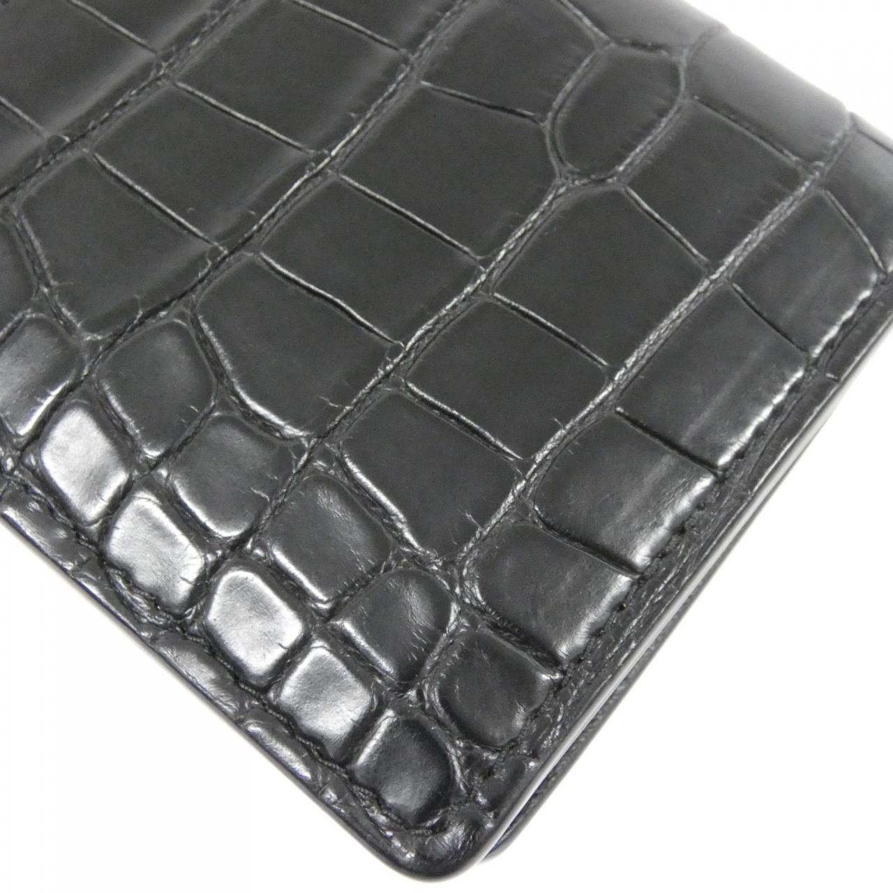 LOUIS VUITTON Taurillon Monogram + Exotic Leather Portefeuille Brazza N81872 Wallet