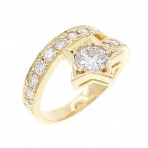 K18YG スター ダイヤモンド リング 0.454CT